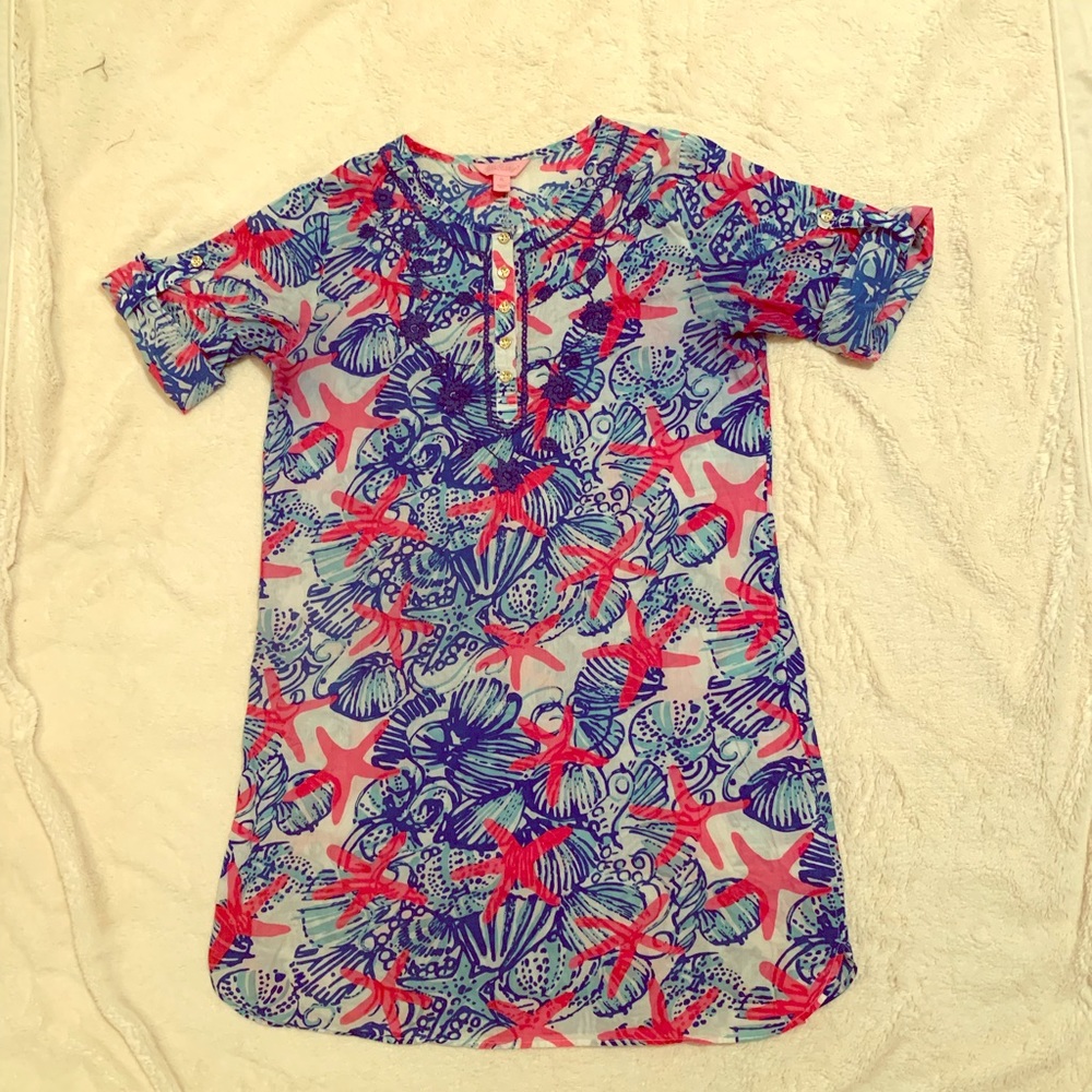 Lilly Pulitzer she she shells coverup dress